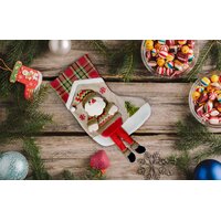 Vánoční závěsná ponožka se Santou na malé dárečky - 53x30 cm