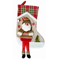 Vánoční závěsná ponožka se Santou na malé dárečky - 53x30 cm
