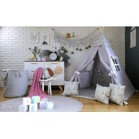 Dětský stan TEEPEE (TÝPÍ) SRNEČKY s doplňky - šedý
