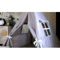Dětský stan TEEPEE (TÝPÍ) SRNEČKY s doplňky - šedý