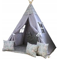 Dětský stan TEEPEE (TÝPÍ) SRNEČKY s doplňky - šedý