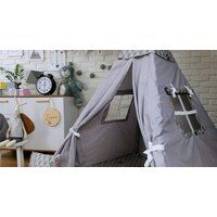Dětský stan TEEPEE (TÝPÍ) ZIMNÍ ZVÍŘÁTKA s doplňky - šedý