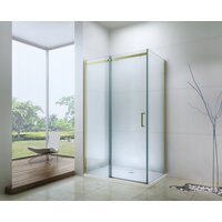 Sprchový kout OMEGA 120x80 cm - zlatý - čiré sklo