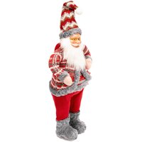 Vánoční dekorativní figurka Santa Claus s pytlem - 62 cm