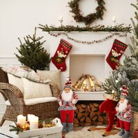 Vánoční dekorativní figurka Santa Claus s pytlem - 62 cm