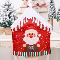Vánoční návlek na židle - Santa, sobík a sněhulák - sada 3 kusů