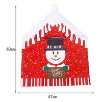 Vánoční návlek na židle - Santa, sobík a sněhulák - sada 3 kusů