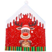 Vánoční návlek na židle - Santa, sobík a sněhulák - sada 3 kusů