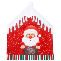 Vánoční návlek na židle - Santa, sobík a sněhulák - sada 3 kusů