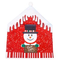 Vánoční návlek na židle - Santa, sobík a sněhulák - sada 3 kusů