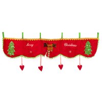 Vánoční záclonka 180 cm - červená