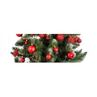 Vánoční závěsné baňky na stromeček - 100 ks - červené