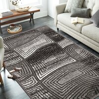 Kusový koberec PANNE whirl - odstíny šedé