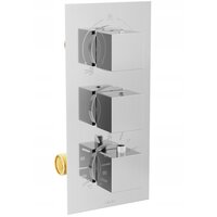 Podomítková termostatická baterie MEXEN CUBE - chrom - 3 výstupy, 77503-00