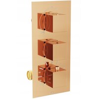 Podomítková termostatická baterie MEXEN CUBE - rose gold - 3 výstupy, 77503-60