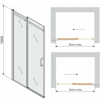 Sprchové dveře OMEGA 100 cm - zlaté - čiré sklo