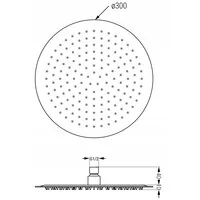 Sprchová dešťová hlavice MEXEN SLIM - kulatá - 30 cm - bílá, 79230-20