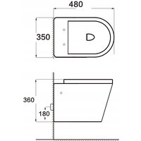 Závěsné WC RICO RIMLESS - černé matné + Duroplast sedátko