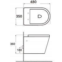 Závěsné WC RICO RIMLESS - černé matné + Duroplast sedátko slim
