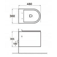 Závěsné WC SOFIA RIMLESS - černé matné + Duroplast sedátko