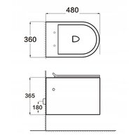 Závěsné WC SOFIA RIMLESS - černé matné + Duroplast sedátko slim