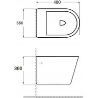 Závěsný bidet MEXEN RICO 48 cm - černý matný, 35724885