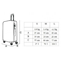 SKLADEM: Cestovní kufr BERLIN - stříbrný - S