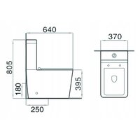 Stojící WC MEXEN CUBE se splachovadlem + Duroplast sedátko - bílé, 31014000