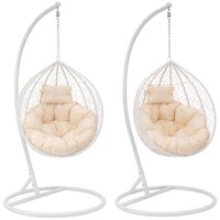 Závěsné houpací křeslo MONTANA - bílé - vel. S