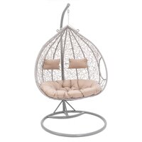 Závěsné houpací křeslo MONTANA - šedé - vel. XXL - pro 2 osoby