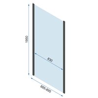 Nástěnný sprchový kout MAXMAX Rea RAPID swing 90x120x90 cm - černý