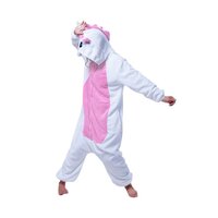 Overal KIGURUMI - jednorožec světle růžový/bílý