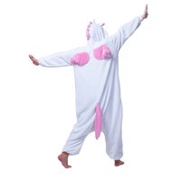 Overal KIGURUMI - jednorožec světle růžový/bílý