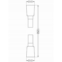 Sprchová hadice MEXEN - hladká - 125 cm - černá matná, 79425-70