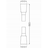 Sprchová hadice MEXEN - hladká - 125 cm - zlatá, 79425-50