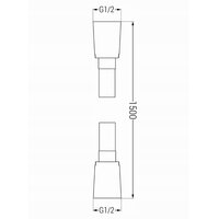 Sprchová hadice MEXEN - hladká - 150 cm - bílá, 79450-20