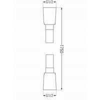 Sprchová hadice MEXEN - hladká - 175 cm - černá matná, 79475-70