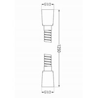 Sprchová hadice MEXEN - opletená - 125 cm - černá matná, 79435-70