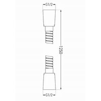 Sprchová hadice MEXEN - opletená - 125 cm - černá matná, 79435-70