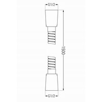 Sprchová hadice MEXEN - opletená - 150 cm - bílá, 79460-20