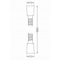 Sprchová hadice MEXEN - opletená - 150 cm - bílá, 79460-20
