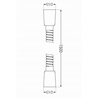 Sprchová hadice MEXEN - opletená - 150 cm - černá matná, 79460-70