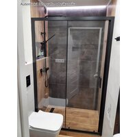 Sprchové dveře MAXMAX MEXEN APIA 100 cm - BLACK, 845-100-000-70-00
