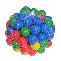 Sada plastových barevných kuliček MIX - 100 ks -  modrá, červená, zelená a žlutá