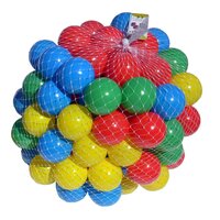Sada plastových barevných kuliček MIX - 100 ks -  modrá, červená, zelená a žlutá