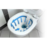 Závěsné WC MAXMAX Rea CARLO mini RIMLESS + Duroplast sedátko flat - bílé/zlaté