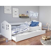 Dětská postel WINDOWS se šuplíkem - bílá 160x80 cm
