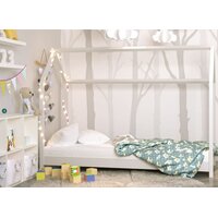 Dětská domečková postel IZABELA - bílá 200x90 cm