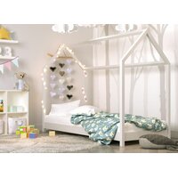 Dětská domečková postel IZABELA - bílá 200x90 cm