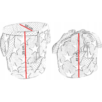 Dětský koš na hračky HVĚZDIČKY - šedočerný